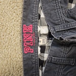 Pink corduroy Grey pants